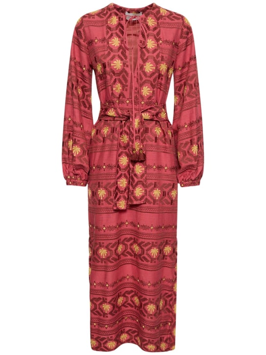 Johanna Ortiz: Robe mi-longue en voile imprimé Sapa Inca - Multicolore - women_0 | Luisa Via Roma