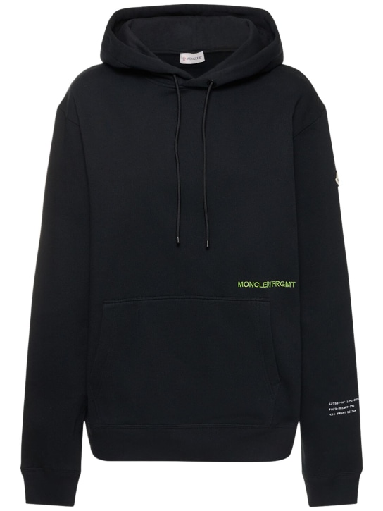 Moncler Genius: Moncler x FRGMT cotton sweatshirt hoodie - Black - women_0 | Luisa Via Roma