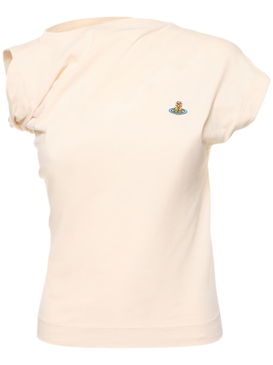 hamburger Alfabetisk orden type Hebo draped cotton jersey top - Vivienne Westwood - Women | Luisaviaroma