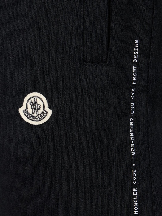 Moncler Genius: Moncler x FRGMT jersey sweat shorts - Siyah - men_1 | Luisa Via Roma
