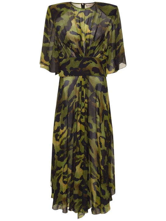 Alexandre Vauthier: Vestito in georgette stampato - Multicolore - women_4 | Luisa Via Roma