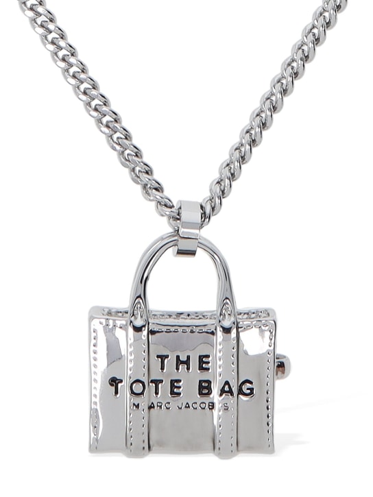 Marc Jacobs: The Tote Bag pendant necklace - Gümüş - women_0 | Luisa Via Roma