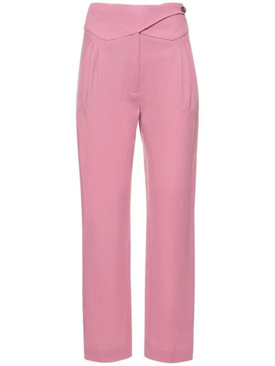 Blazé Milano: Cool & Easy Basque wool pants - Pink - women_0 | Luisa Via Roma