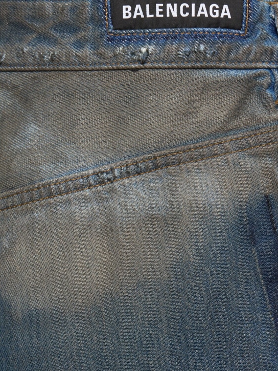 Balenciaga: Distressed baggy cotton jeans - Blue - men_1 | Luisa Via Roma