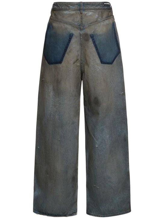 Balenciaga: Baggy-Jeans aus Baumwolle mit Rissen - Blau - men_4 | Luisa Via Roma