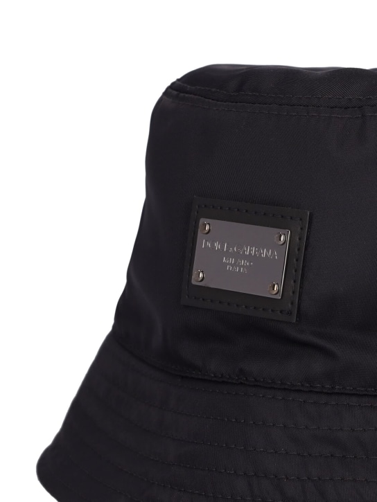Dolce&Gabbana: Nylon bucket hat - Black - men_4 | Luisa Via Roma