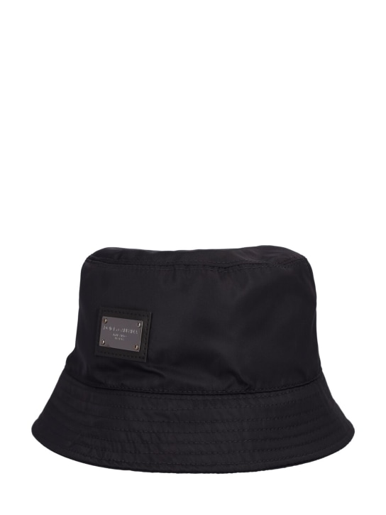 Dolce&Gabbana: Nylon bucket hat - Black - men_3 | Luisa Via Roma