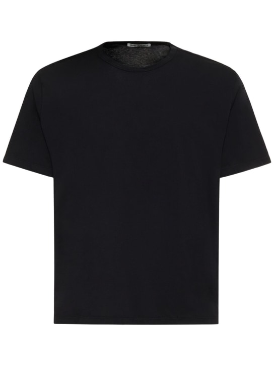 Our Legacy: Camiseta de algodón jersey - Negro - men_0 | Luisa Via Roma