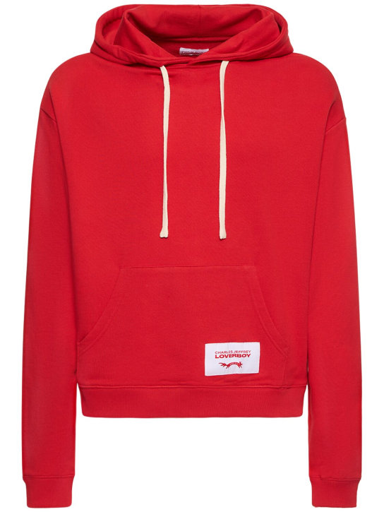 Charles Jeffrey LOVERBOY: Ears sweatshirt hoodie - Kırmızı - men_0 | Luisa Via Roma