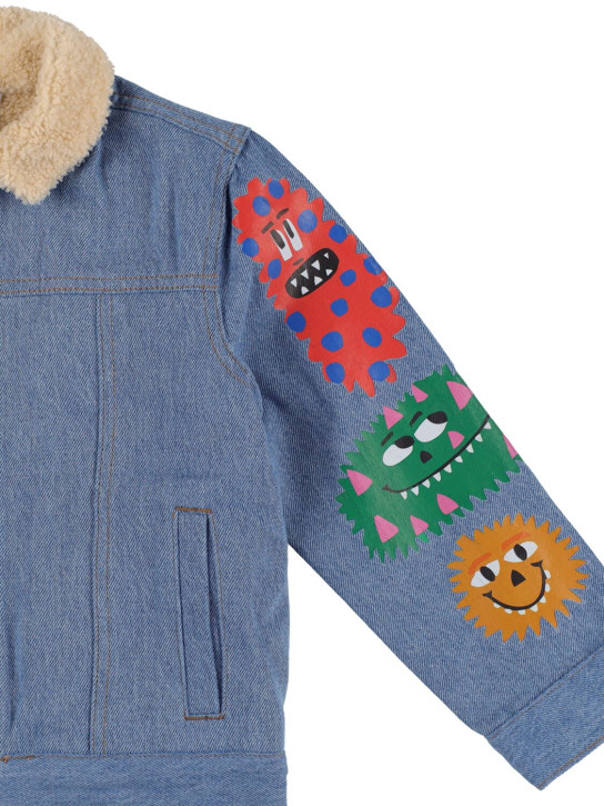Stella Mccartney Kids: Printed stretch cotton denim jacket - Kot - kids-boys_1 | Luisa Via Roma