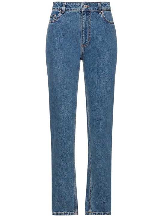Burberry: Jeans de denim de algodón - Classic Blue - women_0 | Luisa Via Roma