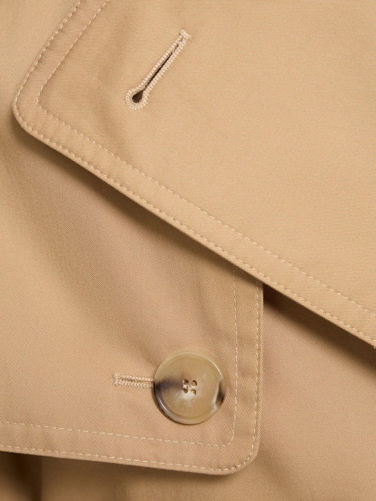 Stella McCartney: Trench-coat en toile de coton avec ceinture - Beige - women_1 | Luisa Via Roma