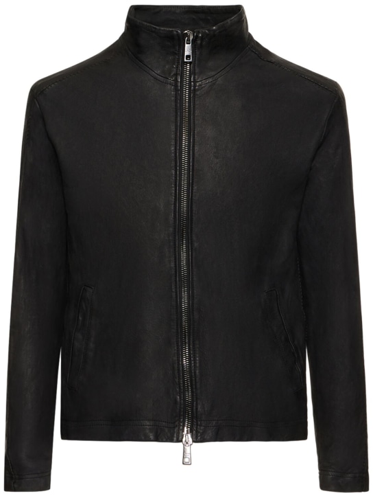 Giorgio Brato: Brushed leather zip jacket - men_0 | Luisa Via Roma