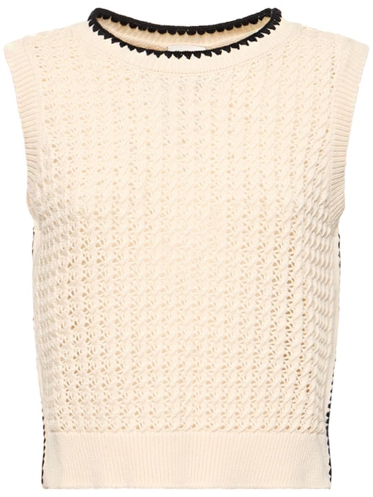 Varley: Delaney knit vest - Beige - women_0 | Luisa Via Roma