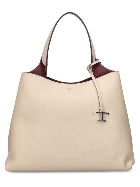 Tod's Logo-Charm Leather Tote Bag