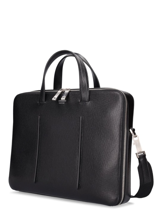 Ferragamo: New Revival leather brief case - men_2 | Luisa Via Roma
