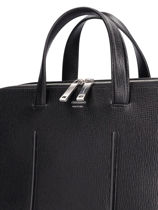 Ferragamo: New Revival leather brief case - men_3 | Luisa Via Roma
