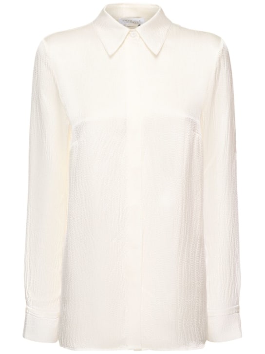 Gabriela Hearst: Cruz classic silk crepe shirt - Ivory - women_0 | Luisa Via Roma