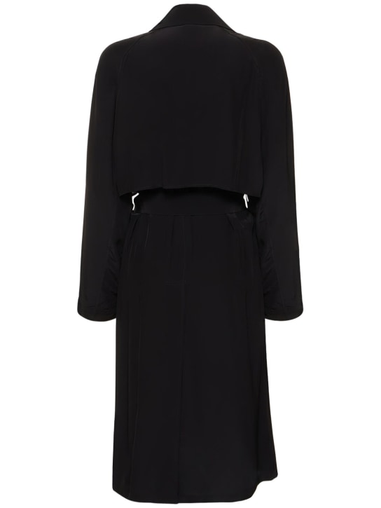 Theory: Double breasted viscose trench coat - women_4 | Luisa Via Roma