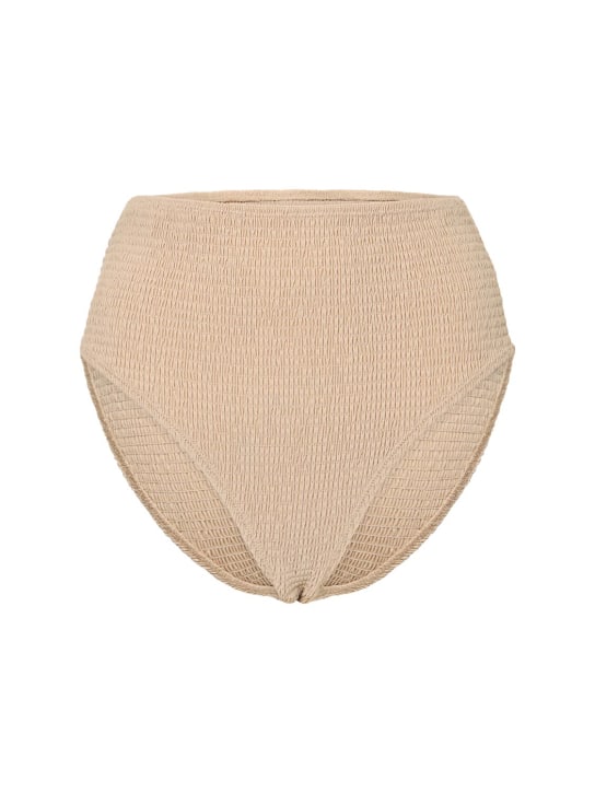Toteme: Smocked bikini bottoms - Bej - women_0 | Luisa Via Roma