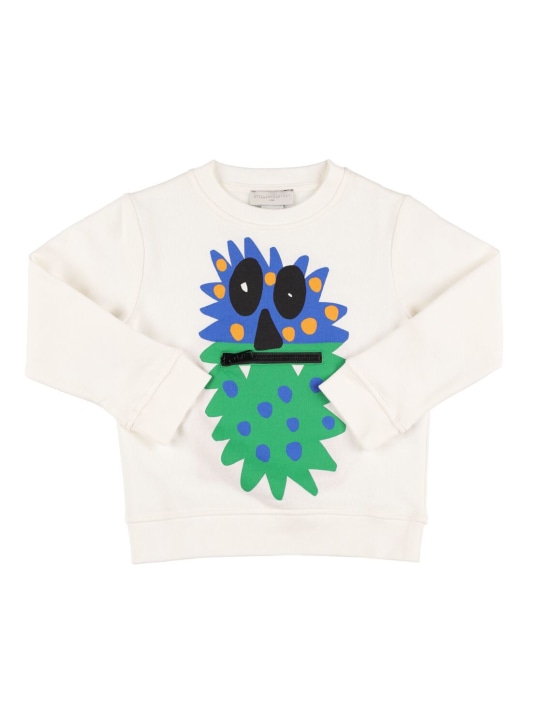 Stella Mccartney Kids: Organic cotton sweatshirt - White - kids-boys_0 | Luisa Via Roma