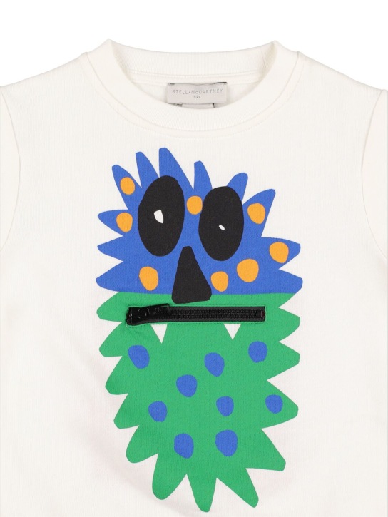 Stella Mccartney Kids: Sweat-shirt en coton organique - Blanc - kids-boys_1 | Luisa Via Roma
