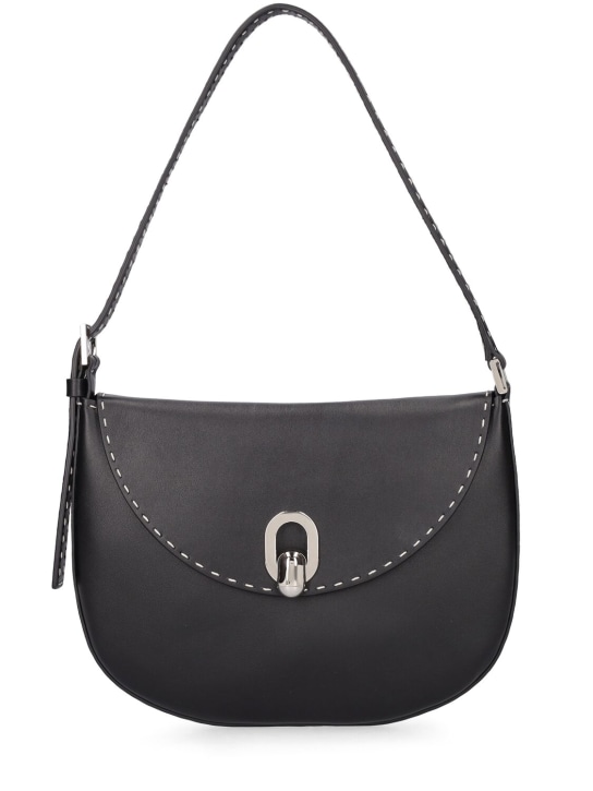 Savette: Small Tondo studded leather hobo bag - Black - women_0 | Luisa Via Roma