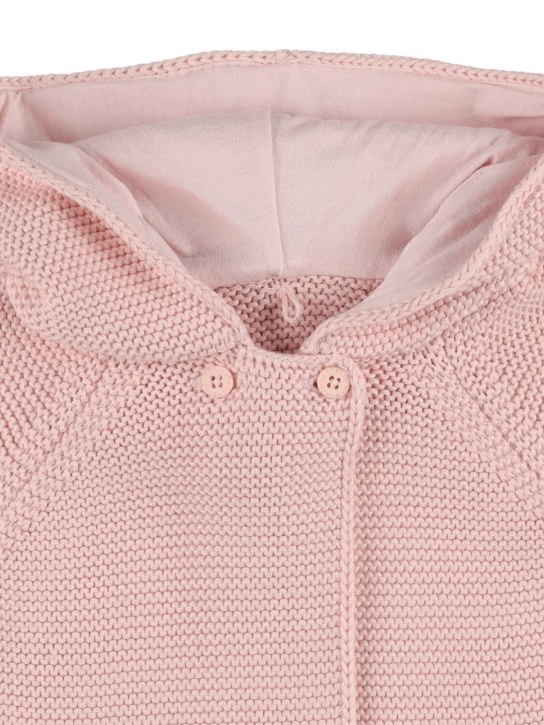 Stella Mccartney Kids: Organic cotton knit hooded cardigan - Rosa - kids-girls_1 | Luisa Via Roma