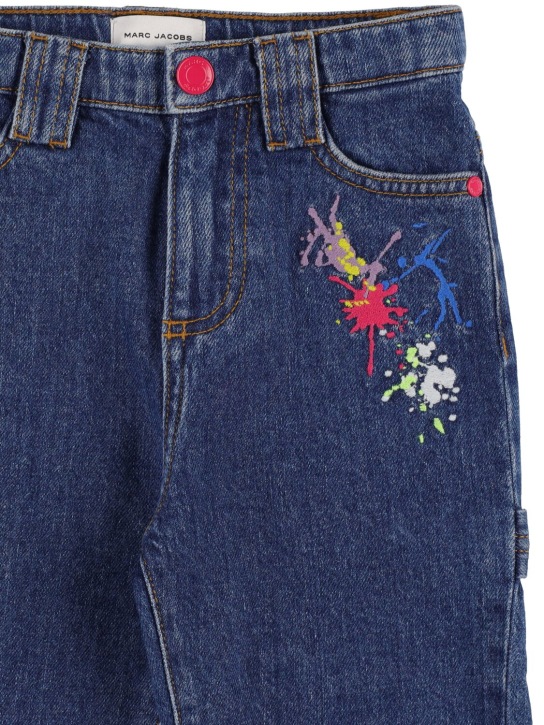 Marc Jacobs: Denim cotton jeans w/embroidered details - kids-girls_1 | Luisa Via Roma