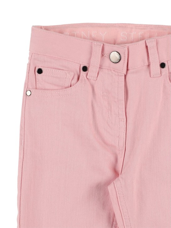 Stella Mccartney Kids: Stretch organic cotton blend jeans - Pink - kids-girls_1 | Luisa Via Roma
