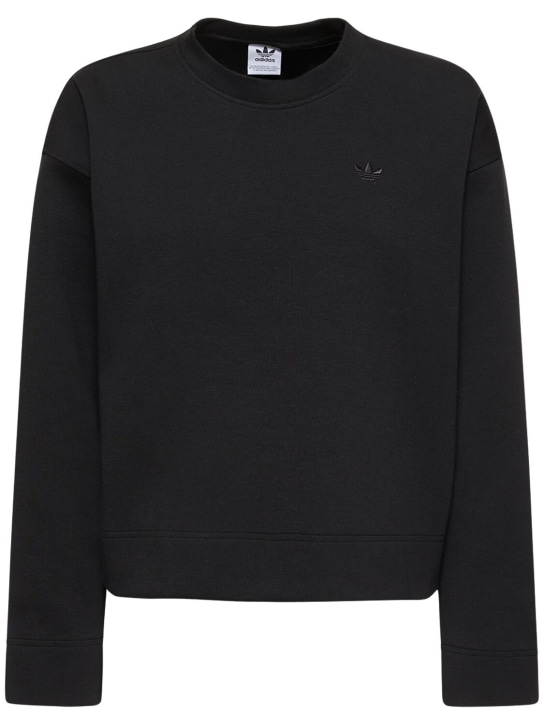 adidas Originals: Essential cotton blend sweatshirt - women_0 | Luisa Via Roma