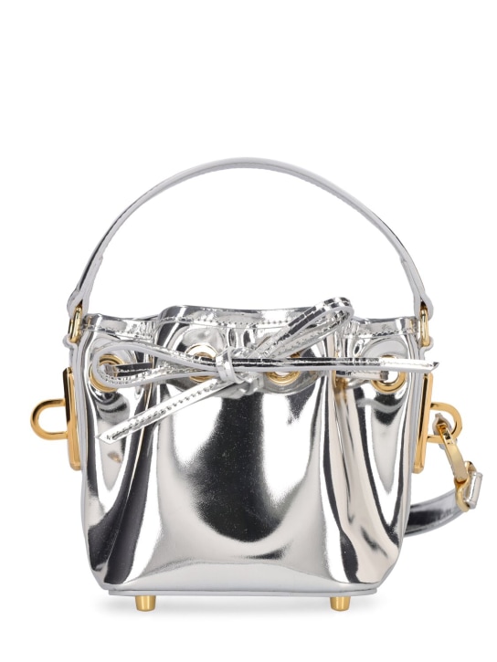 Alexandre Vauthier: Mini BBag mirror bucket bag - Silver - women_0 | Luisa Via Roma