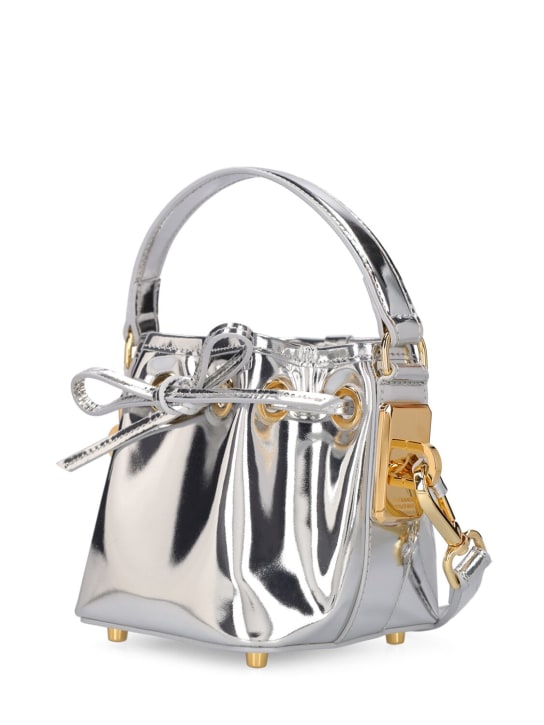 Alexandre Vauthier: BBag迷你镜面水桶包 - 银色 - women_3 | Luisa Via Roma