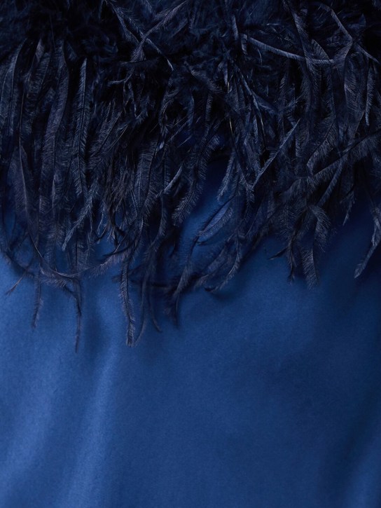 Sleeper: Boheme mini satin slip dress - Blue - women_3 | Luisa Via Roma