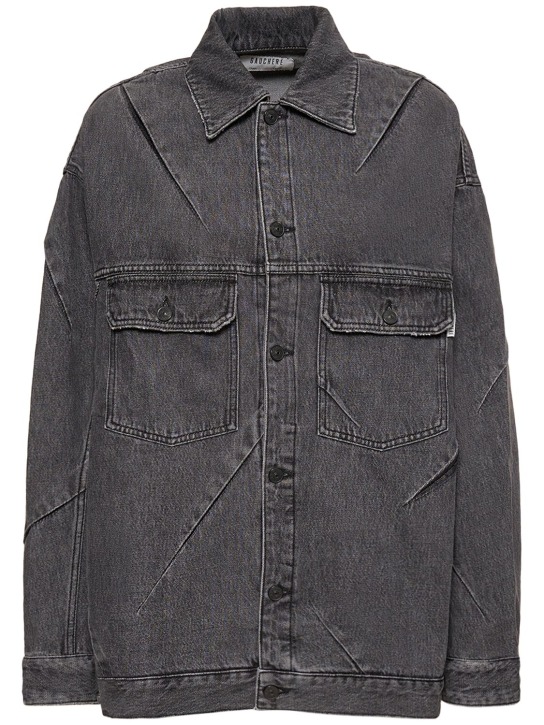 Gauchere: Cotton denim jacket w/ patch pockets - Grey - women_0 | Luisa Via Roma