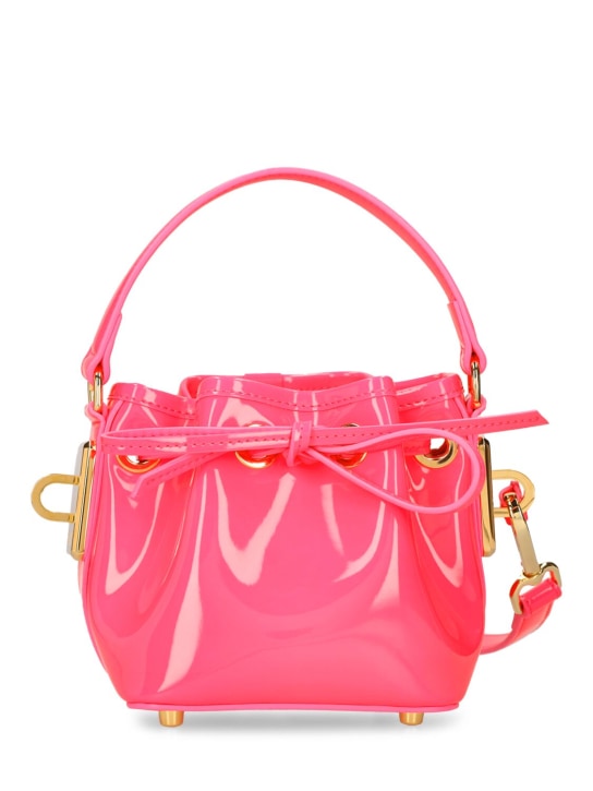 Alexandre Vauthier: Mini patent leather fluo top handle bag - Neon Pink - women_0 | Luisa Via Roma