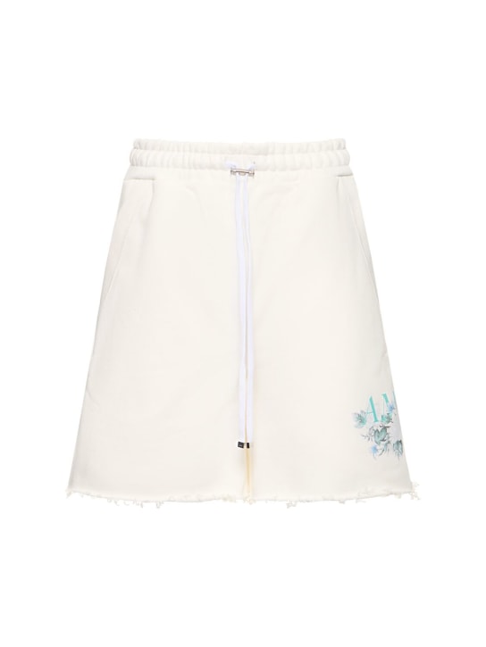 Amiri: Shorts aus Jersey mit Logodruck - Weiß - women_0 | Luisa Via Roma