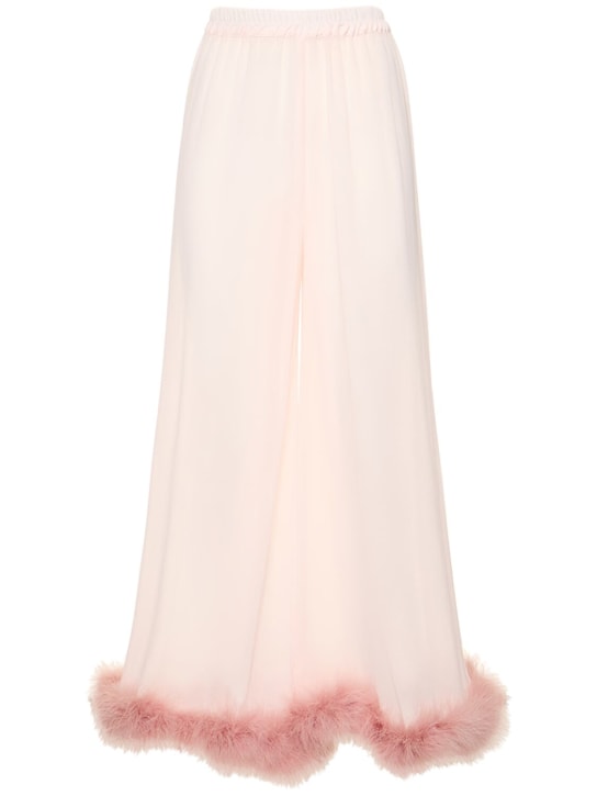 Sleeper: Wide pants w/ feathers - Pink - women_0 | Luisa Via Roma