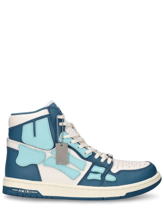 Amiri: 20mm hohe Sneakers aus Leder „Bine“ - Blau - women_0 | Luisa Via Roma