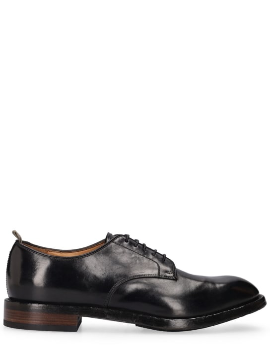 Officine Creative: Temple leather derby shoes - men_0 | Luisa Via Roma