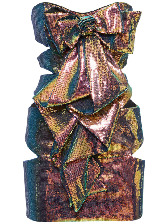 Alexandre Vauthier: Sequined mini dress w/ bows - Multicolor - women_0 | Luisa Via Roma