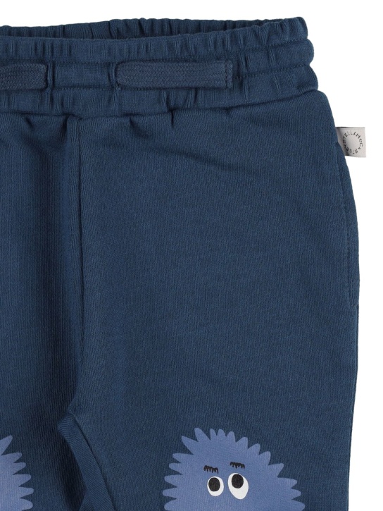 Stella Mccartney Kids: Pantalones deportivos de algodón estampado - Azul - kids-boys_1 | Luisa Via Roma