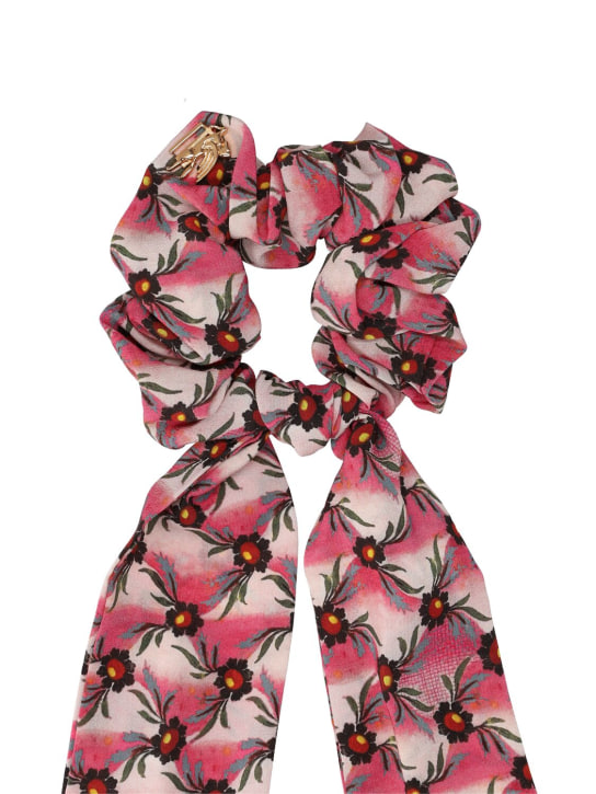 Etro: Printed silk scrunchie w/ long bow - women_1 | Luisa Via Roma