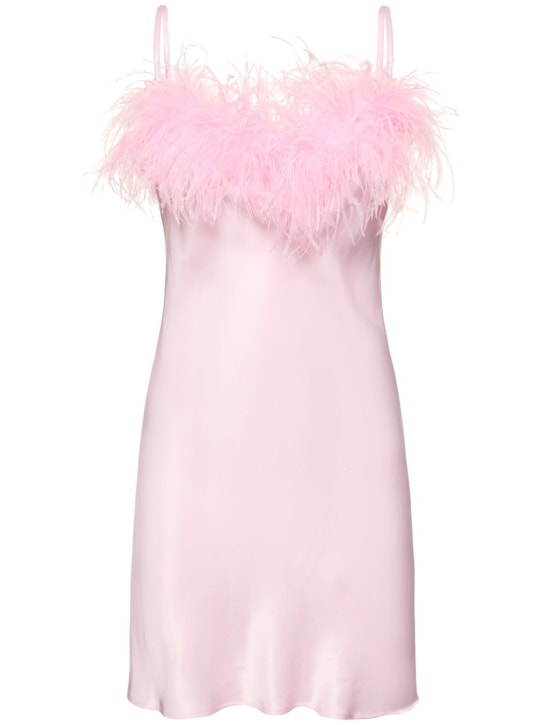 Sleeper: Boheme mini satin slip dress - Pink - women_0 | Luisa Via Roma