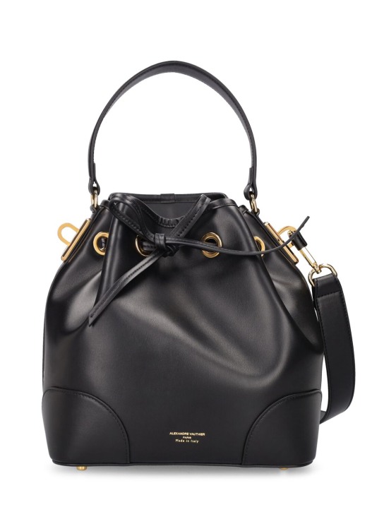 Alexandre Vauthier: Medium nappa leather top handle bag - Siyah - women_0 | Luisa Via Roma