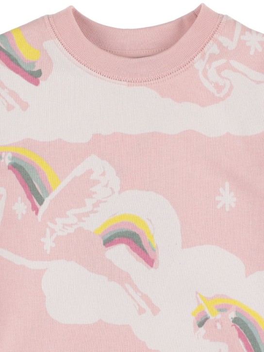 Stella Mccartney Kids: Organic cotton sweatshirt & sweatpants - Pink - kids-girls_1 | Luisa Via Roma