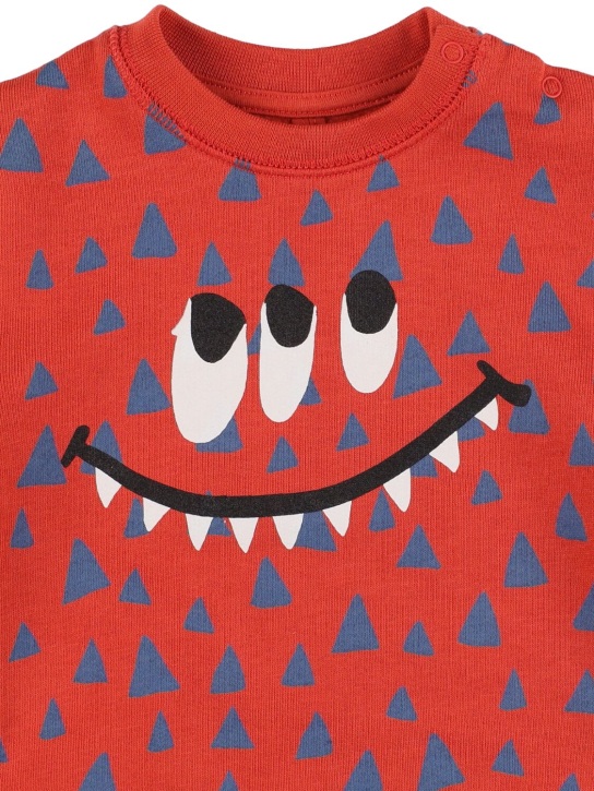 Stella Mccartney Kids: Organic cotton sweatshirt & sweatpants - Red/Blue - kids-boys_1 | Luisa Via Roma