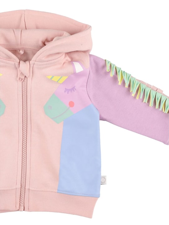 Stella Mccartney Kids: Printed organic cotton zip-up hoodie - kids-girls_1 | Luisa Via Roma