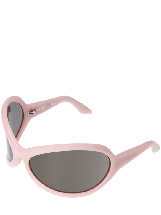 Acne Studios: Arcturus New oval acetate sunglasses - Pink/Black - men_1 | Luisa Via Roma