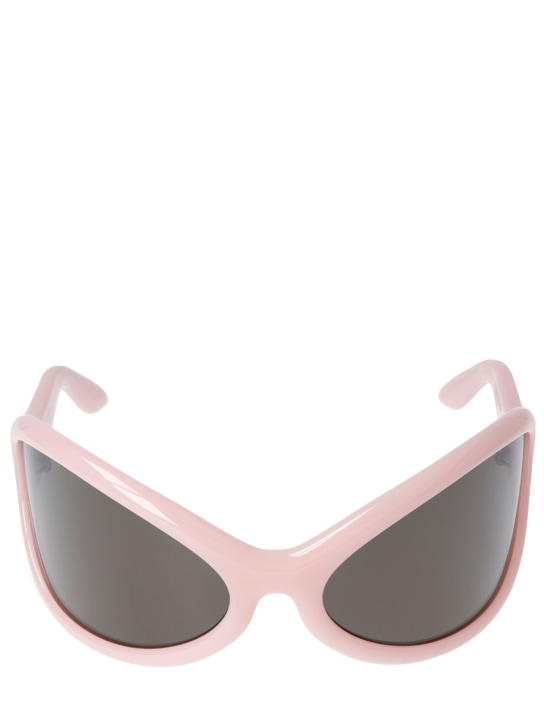 Acne Studios: Arcturus New oval acetate sunglasses - Pink/Black - men_0 | Luisa Via Roma
